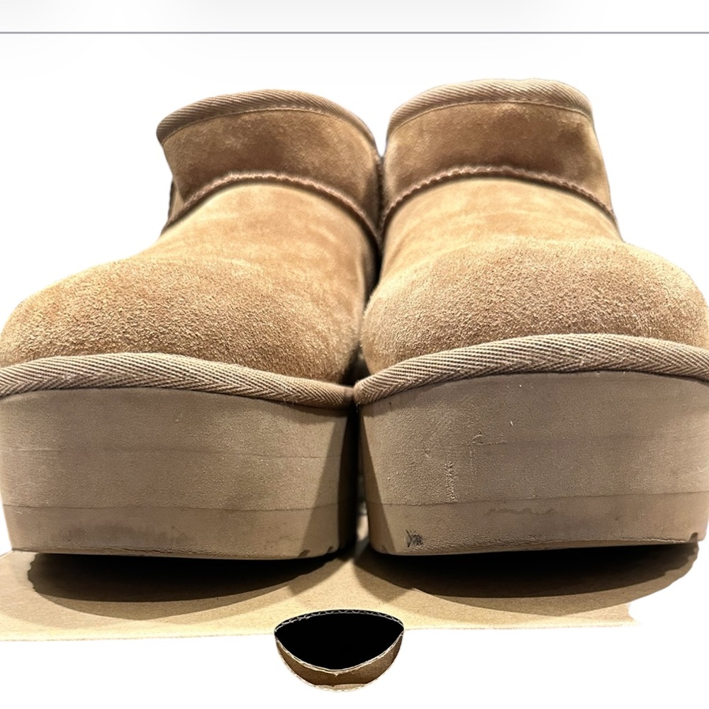 UGG Classic Ultra Mini Platform Boots in Chestnut Size 10 - Picture 5 of 13